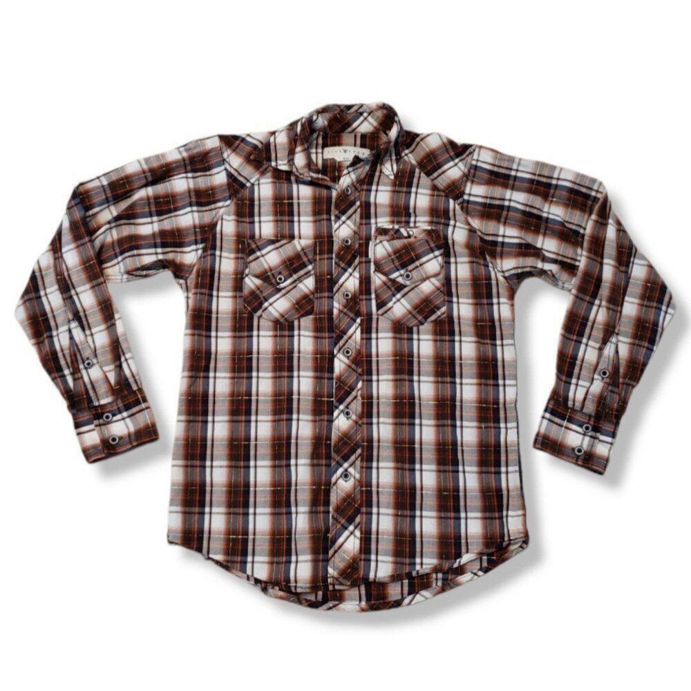 Five Four Shirt Size Small Men's Long Sleeve Button Down Shirt Plaid Checkered